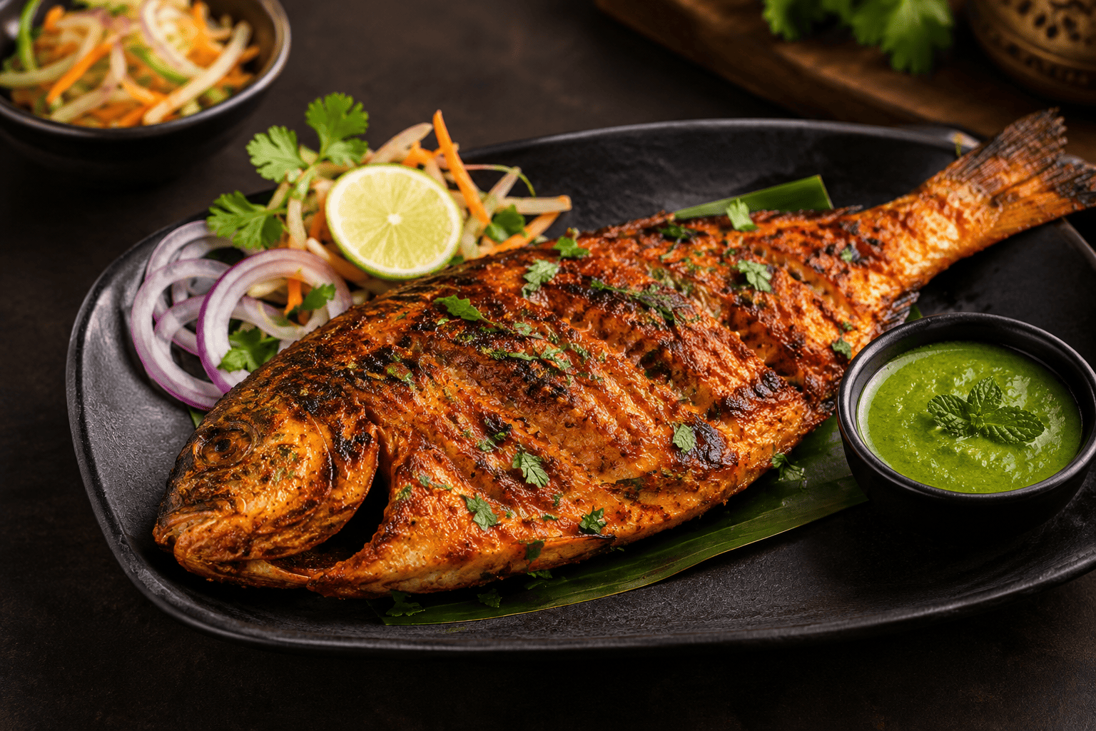 Spicy coastal-style tandoori fish